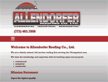 Tablet Screenshot of allendorferroofing.com
